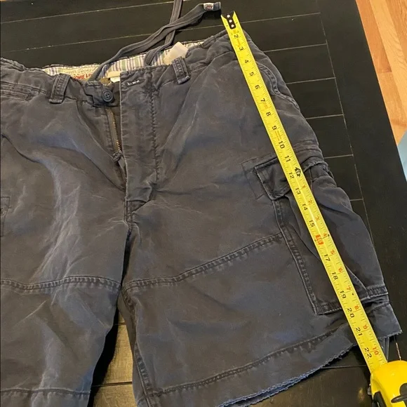 Abercrombie & Fitch dark blue Y2K men’s cargo shorts , size 36 waist - Picture 7 of 7